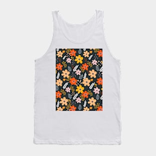 Diseño Grafico en negro y naraja Tank Top